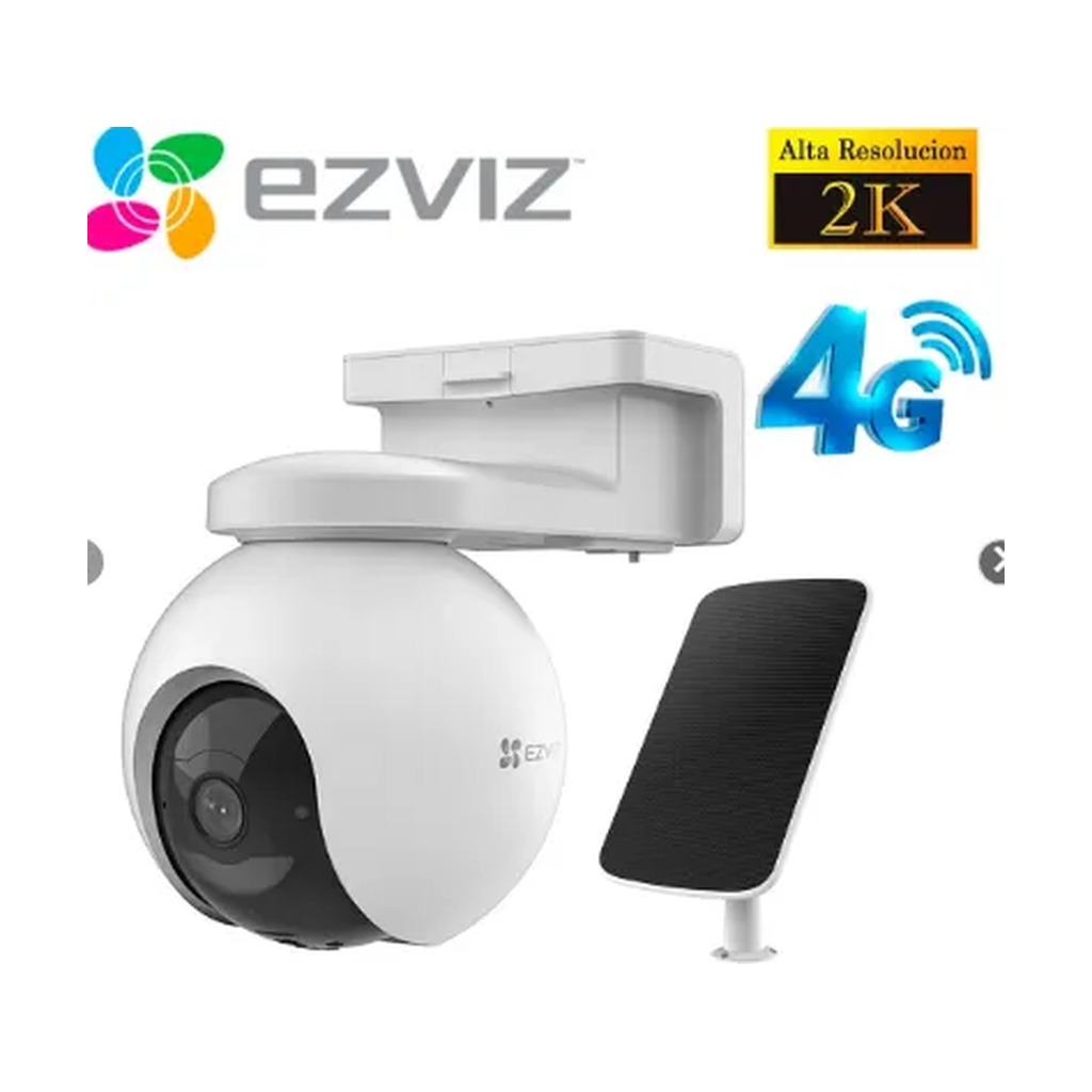 [EB8] Cámara EZVIZ EB8 4G 2K PT con Batería y Panel Solar