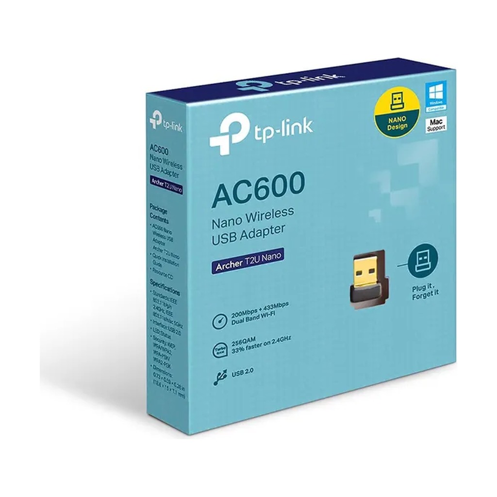 [Archer T2U Nano] Adaptador USB WiFi TP-Link Archer T2U Nano AC600