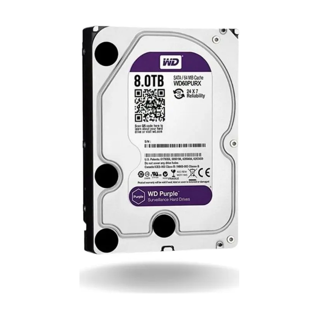 Disco Duro WD Purple 8TB para Videovigilancia