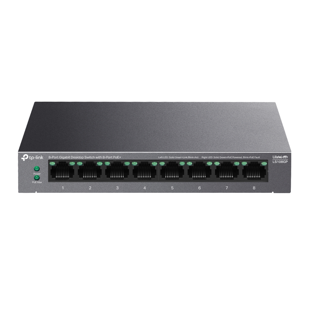 Switch TP-Link LS108GP 8 Puertos PoE+ Gigabit