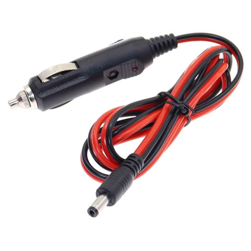 Adaptador cargador de auto a Jack DC macho 5.5 × 2.1 mm